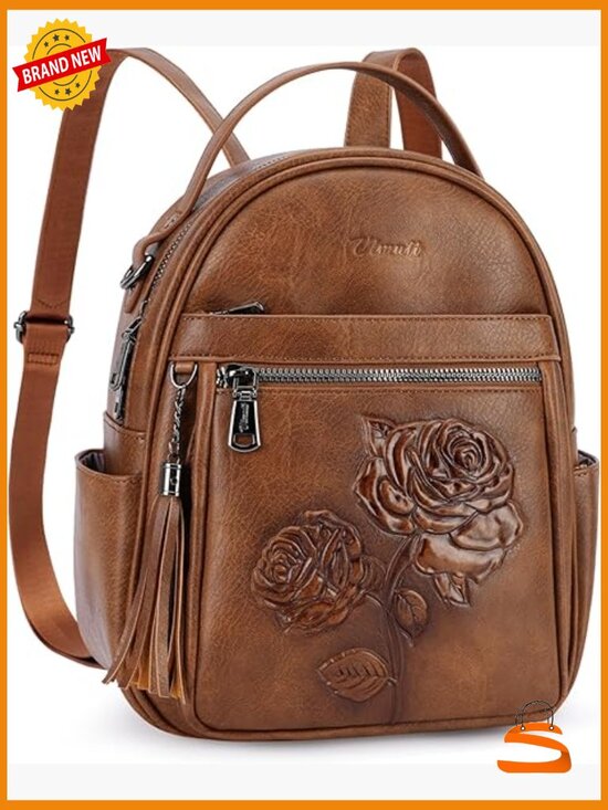 Mini Backpack Purse Women Embossed Leather Small Travel Backpack Daypack